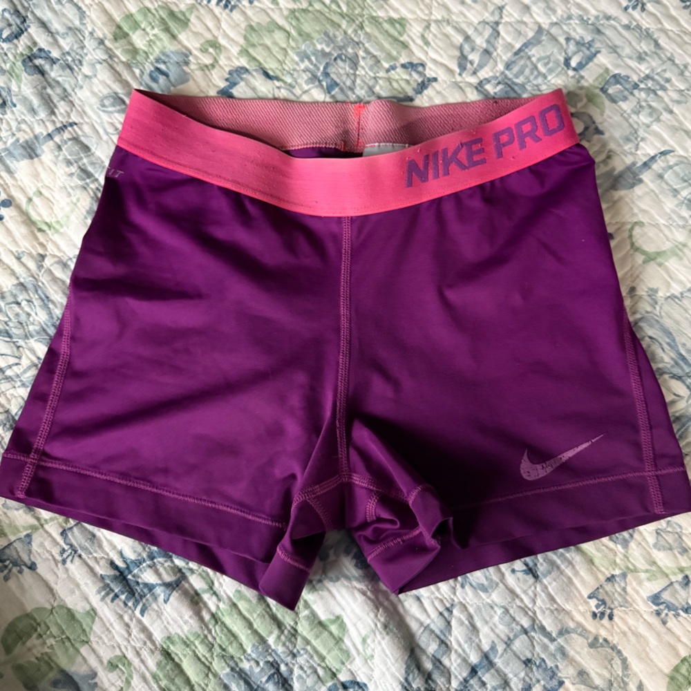 Nike Pro Magenta and Pink Shorts